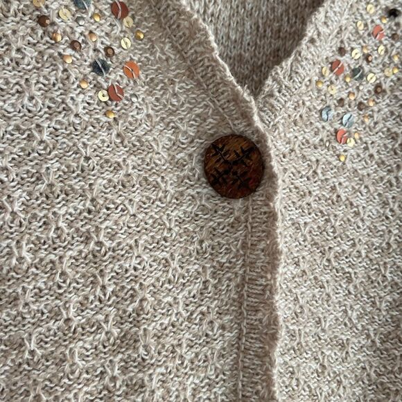 CJ Banks hand embroidered sequin cardigan - Picture 3 of 7